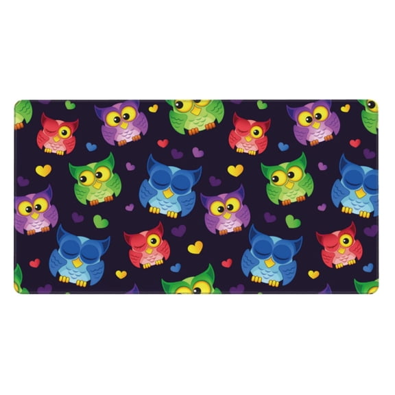 Kdxio Owls And Hearts Print Large Gaming Mouse Pad,Non-Slip Base,Water Resist Keyboard Pad for Gamer,Office & Home,29.5 x 15.8 in