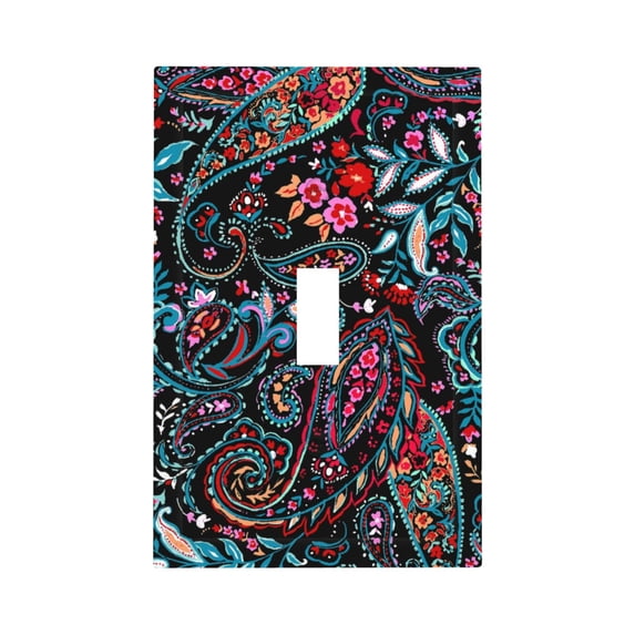 Kdxio Paisley Decorator Light Switch or Receptacle Outlet Wall Plate Decorator Wall Plate Child Safe Outlet Cover-Style T