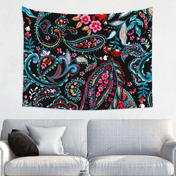 Kdxio Paisley Wall Hanging Tapestries Banner For Bedroom College Dorm Home Living Room Party Decor 29X37 In