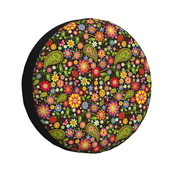 Kdxio Paisley7 for Tire Cover Wheel Protectors Tyre Covers Weatherproof Wheel Covers Universal Fit for Trailer Rv SUV Truck Camper Travel Trailers 15 inch