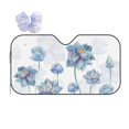 thumbnail image 1 of Kdxio Pale Blue Lotus Flowers Print Front Windshield Sun Shade,Folding Auto Sunshade for Car Truck SUV-Medium, 1 of 1