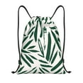 thumbnail image 1 of Kdxio Palm Branch With Leaves Print Drawstring Backpack Bag,Waterproof Draw String Back Sack, Gym Drawstring Bags Swim Bag For Unisex, 1 of 5