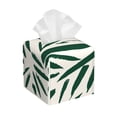 thumbnail image 1 of Kdxio Palm Branch With Leaves Print Tissue Box Cover,Square Decorative PU Leather Facial Paper Case Organizer Holder Dispenser for Bathroom,Night Stands,Desk,Car 5.2''X5.2''X5.2'', 1 of 6