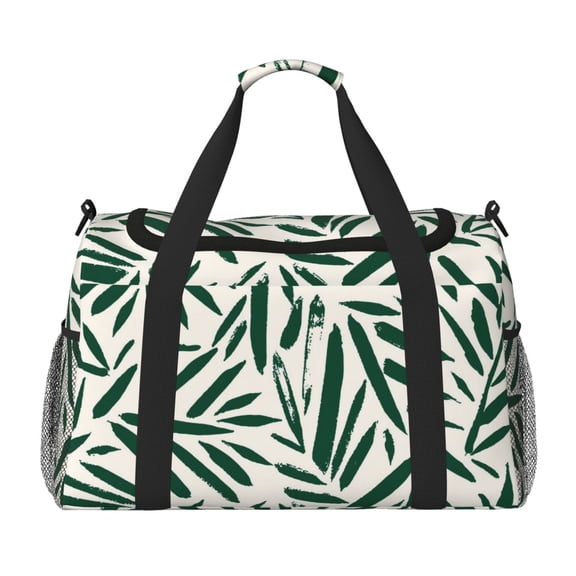 Kdxio Palm Branch With Leaves Travel Duffel Bag Gym Bag Weekender Travel Bag Gym Bag for Women &Men Airplane Travel Essentials for Flying