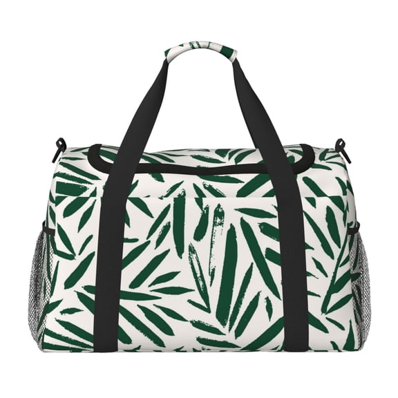 Kdxio Palm Branch With Leaves Travel Duffel Bag Gym Bag Weekender Travel Bag Gym Bag for Women &Men Airplane Travel Essentials for Flying