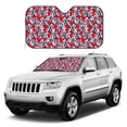 thumbnail image 1 of Kdxio Palm Tree Pattern on Red Print Windshield Sun Shade, Foldable Sun Blocker for Car,Truck,SUV Automotive Interior Sun Protection,Reflective Shade for Front Windshield(Medium), 1 of 7