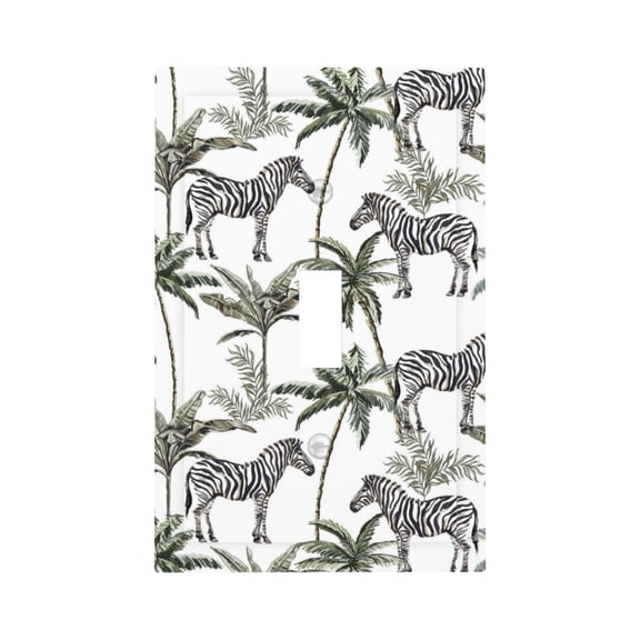 Kdxio Palm Trees Zebra Decorator Light Switch or Receptacle Outlet Wall Plate Decorator Wall Plate Child Safe Outlet Cover-Style T