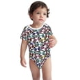 thumbnail image 1 of Kdxio Panda And Glasses Pattern Unisex Baby Cotton Short Sleeve Bodysuits-12 Months, 1 of 5