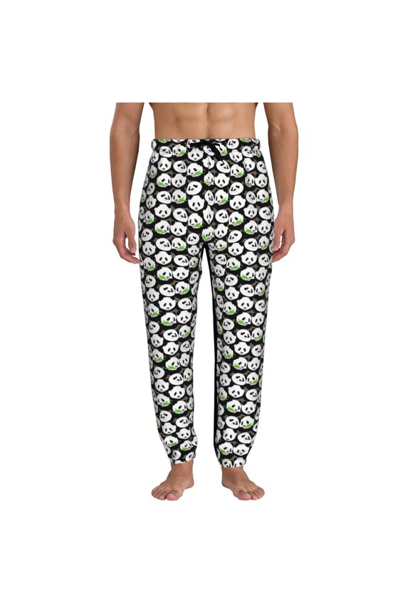 Panda Bear Pattern Joggers,Sweatpants for Men with Pockets-3X-Large