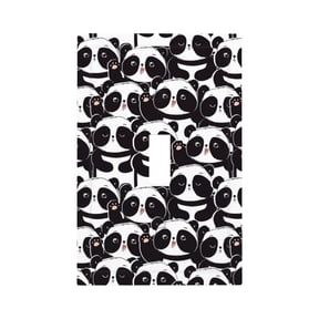 Kdxio Panda Decorator Light Switch or Receptacle Outlet Wall Plate Decorator Wall Plate Child Safe Outlet Cover-Style T