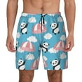 thumbnail image 1 of Kdxio Panda Flying In The Sky Print Men'S Swim Trunks With Compression Liner 7 Inch Inseam Quick Dry Swim Shorts, 1 of 7