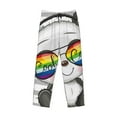 thumbnail image 1 of Kdxio Panda with Sun glasses Print Men's Sleep Pajama Pant Lounge Pants with Pockets, 1 of 8