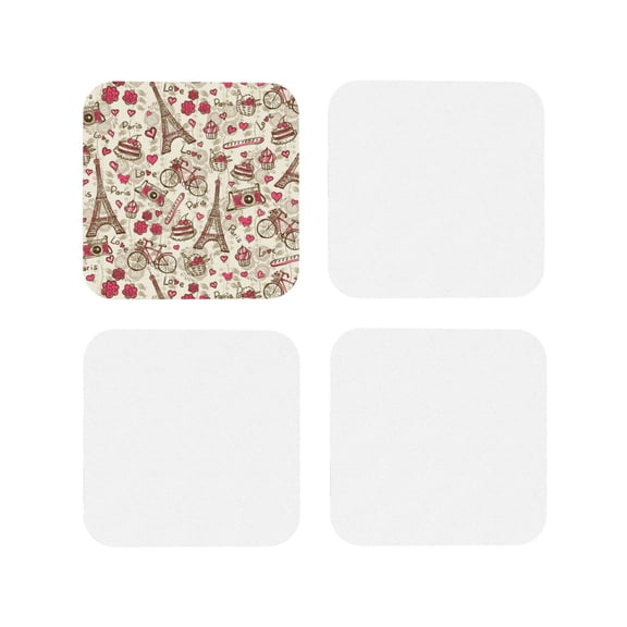 Kdxio Paris Vintage Funny Coasters,4 Pcs Leather Coasters,Housewarming Gifts,Protect Furniture From Water Marks Scratch And Damage