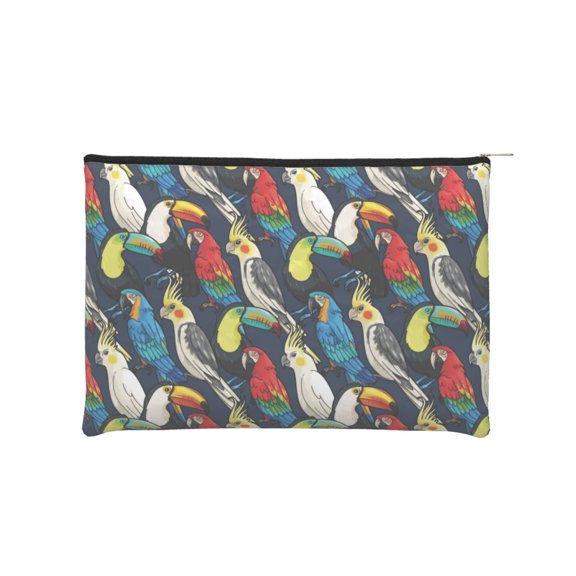 Kdxio Parrot Makeup Bag Toiletry Bag Canvas Makeup Bags Zipper Cosmetic Pouch Travel Cosmetic Pouch for Women Gifts