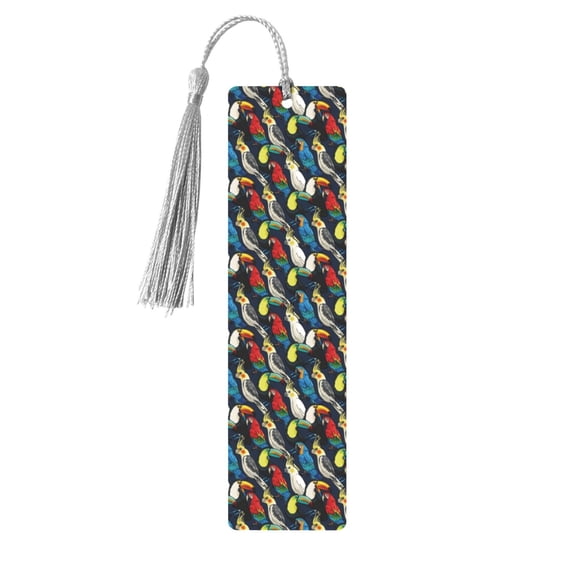 Kdxio Parrot Print Metal Tassel Bookmarks,Perfect Gift for Art Lovers and Bookworms Metal Bookmarks for Women
