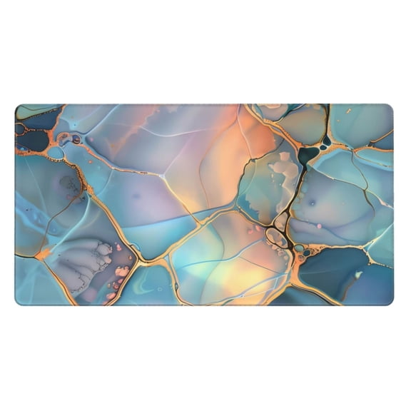 Kdxio Pastel Abstract Fluid Art Print Large Gaming Mouse Pad,Non-Slip Base,Water Resist Keyboard Pad for Gamer,Office & Home,29.5 x 15.8 in