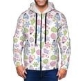 thumbnail image 1 of Kdxio Pastel Christmas Cookies Print Men Hoodies Casual Hoodies for Men with Zip Pockets Full Zip Long Sleeve Sweatshirt Sports Hooded Jacket-X-Large, 1 of 5