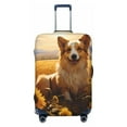 thumbnail image 1 of Kdxio Pastoral Sunflower Corgi Pattern Luggage Cover for Travel,Elastic and Durable,Fits 18-32 Inch,Anti-Scratch Suitcase Protector-No luggage included, 1 of 5
