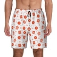 thumbnail image 1 of Kdxio Pastry Print Men's Swim Trunks with Compression Liner 7 Inch Inseam Quick Dry Swim Shorts, 1 of 7