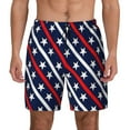 thumbnail image 1 of Kdxio Patriotic Star Pattern Print Men'S Swim Trunks With Compression Liner 7 Inch Inseam Quick Dry Swim Shorts, 1 of 7