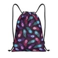 thumbnail image 1 of Kdxio Peacock Feathers3 Print Drawstring Backpack Bag,Waterproof Draw String Back Sack, Gym Drawstring Bags Swim Bag For Unisex, 1 of 5