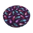 thumbnail image 1 of Kdxio Peacock Feathers3 Print Stool Covers Round,Stretch Round Bar Stool Covers Washable Bar Stool Cushion Slipcover for 12-15 Inch Chair, 1 of 5