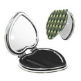 thumbnail image 1 of Kdxio Peacock Gold Feather Pocket Mirror, 1X/2X Travel Makeup Mirror 2-Sided Folding Small Mirror Portable Double-Sided Magnifying Cosmetic Mirror for Gift-Heart Shape, 1 of 9
