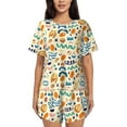 thumbnail image 1 of Kdxio Peanuts 8 Print Pajamas Sets for Women Short-Sleeved Pjs with Lounge Shorts Two Piece Sleepwear S-4XL, 1 of 5