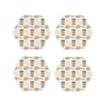thumbnail image 1 of Kdxio Peanuts Funny Coasters,4 Pcs Leather Coasters,Housewarming Gifts,Protect Furniture from Water Marks Scratch and Damage, 1 of 6
