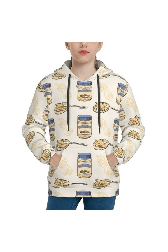Peanuts Pattern Boys Athletic Unisex Boys Girls Hoodie with Pocket Sweatshirts-X-Large