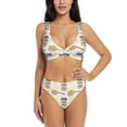 thumbnail image 1 of Kdxio Peanuts Print Women's 2 Piece High Waisted Wrap Spaghetti Strap Summer Swimsuit Bikini Set-Large, 1 of 1