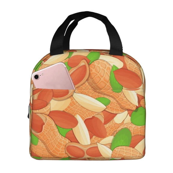 Kdxio Peanuts1 Print Insulated Lunch Bag,Reusable Tote Lunch Box for Women Men,Leakproof Cooler Lunch Bags for Work Office Travel Picnic