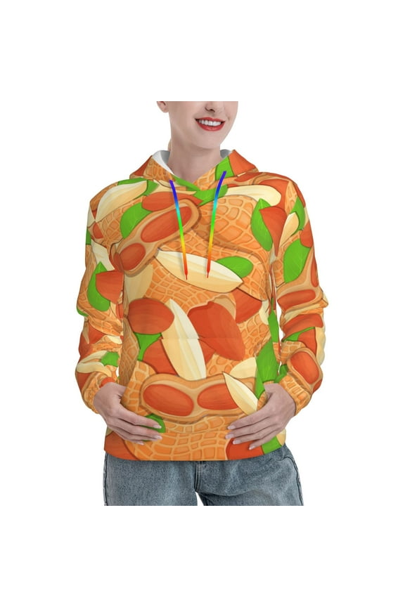 Peanuts1 Print Womens Oversized Hoodies Sweatshirts Hooded Pullover Tops Sweaters Casual-Small