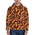thumbnail image 1 of Kdxio Peanuts2 Print Mens Casual Hooded Collar Drawstring Hoodies Pullover Sweatshirts Casual Long Sleeve Shirts-Large, 1 of 7