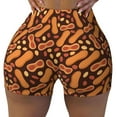 thumbnail image 1 of Kdxio Peanuts2 Print Workout Shorts for Women Seamless Soft Smooth Gym Yoga Scrunch Active Shorts, 1 of 5