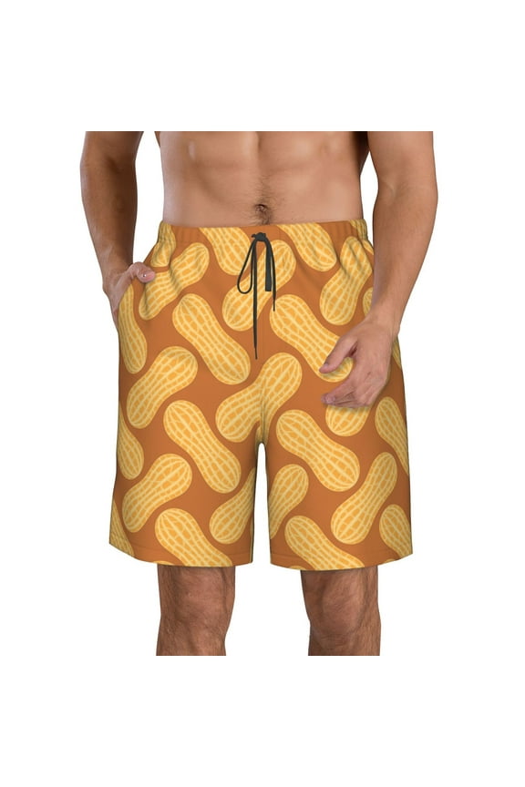 Peanuts6 Pattern Mens Casual Shorts - Drawstring Summer Beach Sports Shorts for Men