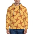 thumbnail image 1 of Kdxio Peanuts6 Print Mens Casual Hooded Collar Drawstring Hoodies Pullover Sweatshirts Casual Long Sleeve Shirts-4X-Large, 1 of 7