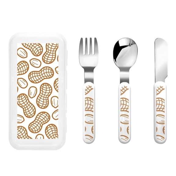 Kdxio Peanuts7 Toddler Utensils Set - Kids Silverware Set, Set Kids Utensils Set with Case for Preschooler Children