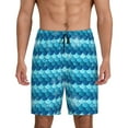 thumbnail image 1 of Kdxio Pearlescent Scales Print Mens Sleep Shorts Bottoms Soft Comfy Pajama Wear Pants with Drawstring Pockets, 1 of 5