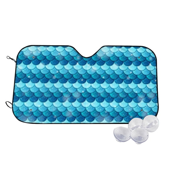 Kdxio Pearlescent Scales Print Windshield Sun Shade,UV Rays and Sun Heat Protection,Sunshade for Car Windshield,Car Shade Front Windshield - Small