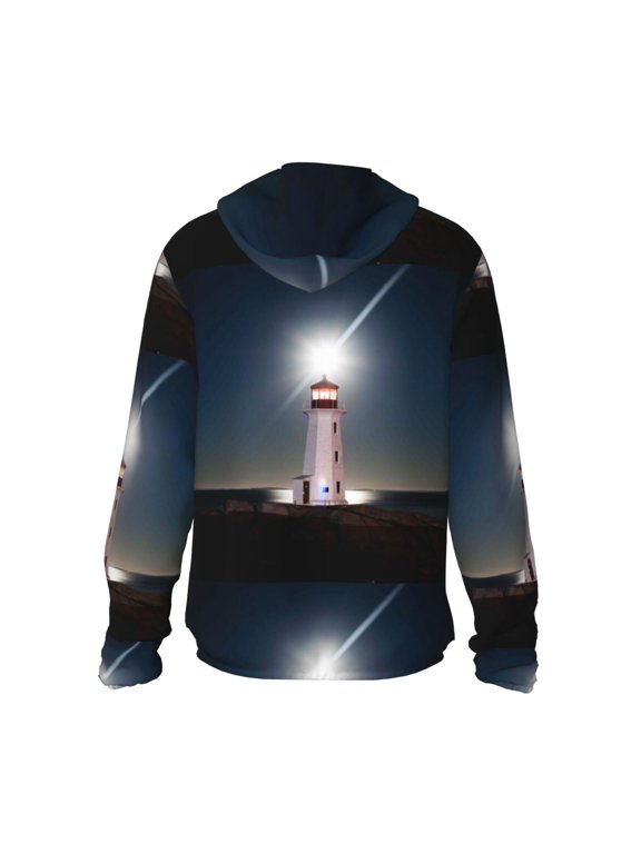 Peggy's Cove Lighthouse Print Women Men Sun Protection UPF 50+ Jackets Zip Up Long Sleeve Hoodie Hiking Lightweight with Pockets