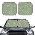 thumbnail image 1 of Kdxio Pig Face With Sunflower Print 2-Piece Sun Shade Front Windshield - Foldable Car Front Window Sunshades for Most Sedans SUV Truck, 1 of 6