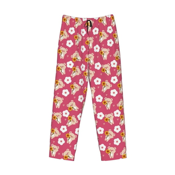 Kdxio Piggy Sunflower Print Men's Sleep Pajama Pant Lounge Pants with Pockets