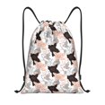 thumbnail image 1 of Kdxio Pigs Print Drawstring Backpack Bag,Waterproof Draw String Back Sack, Gym Drawstring Bags Swim Bag For Unisex, 1 of 5