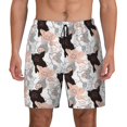 Kdxio Pigs Print Men's Swim Trunks with Compression Liner 7 Inch Inseam