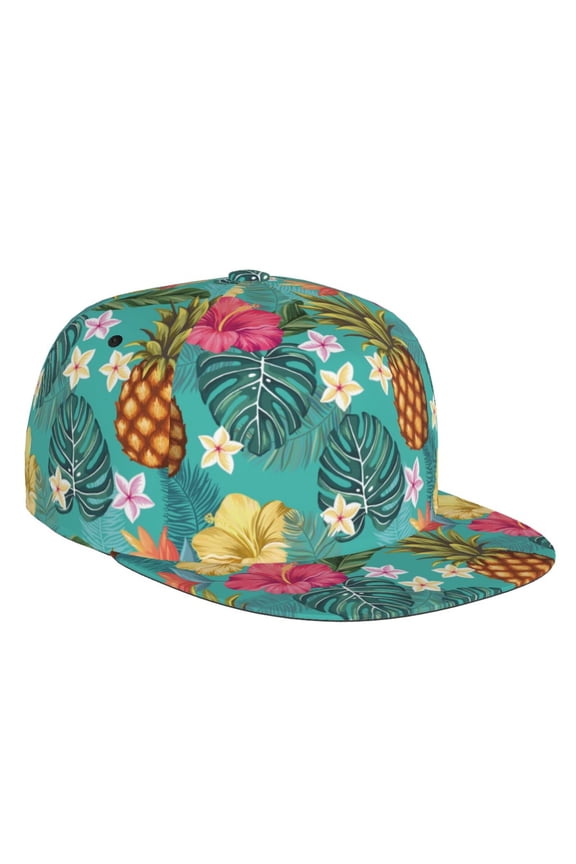 Pineapple Print Snapback Hat for Men Women,Adjustable Baseball Cap