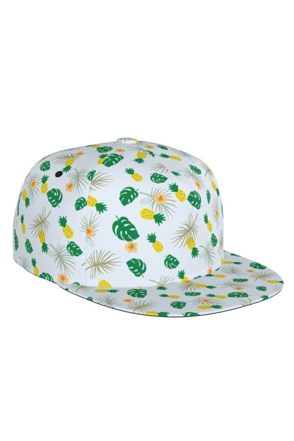 Pineapple Print Snapback Hat for Men Women,Adjustable Baseball Cap