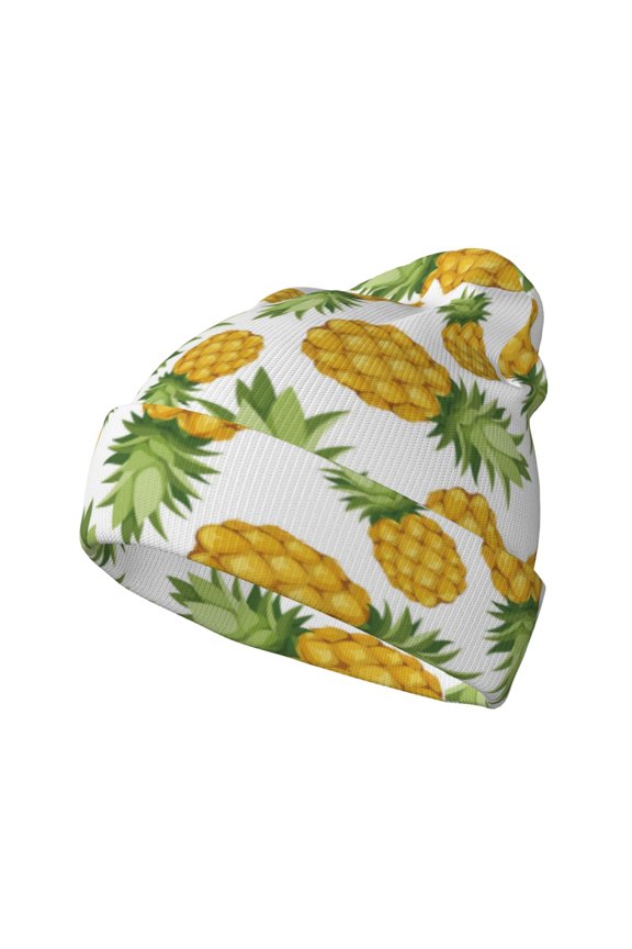 Pineapple Winter Beanie for Men Women Beanie Knit Hat Cuffed Cap Beanie Knit Chunky Snow Cap