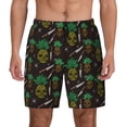 thumbnail image 1 of Kdxio Pineapples Print Men'S Swim Trunks With Compression Liner 7 Inch Inseam Quick Dry Swim Shorts, 1 of 7