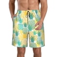 thumbnail image 1 of Kdxio Pineapples1 Pattern Mens Casual Shorts - Drawstring Summer Beach Sports Shorts for Men, 1 of 9